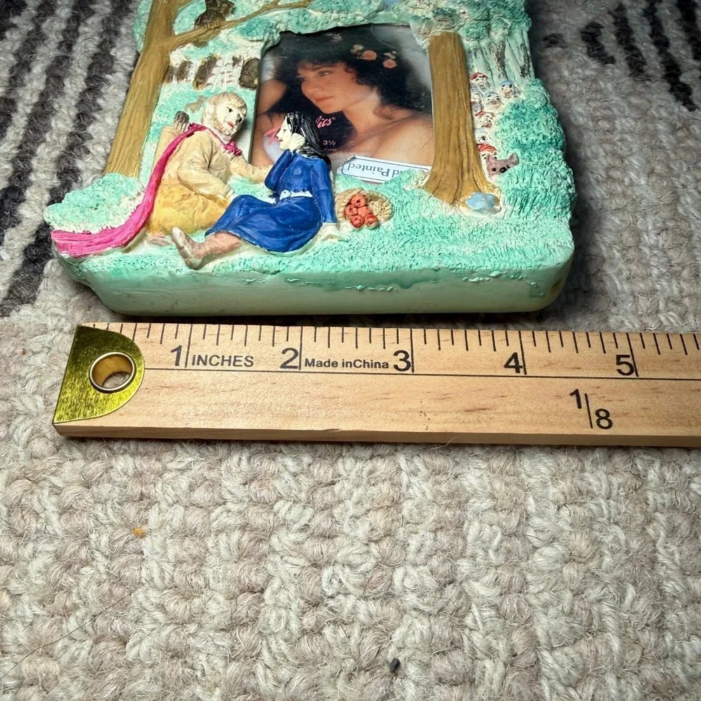 Terragrafics 1990 Woodland Figurine Photo Frame Resin Vintage Decor Whimsy Fairy
